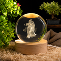 3D Radha Krishna Crystal Ball Night Lamp