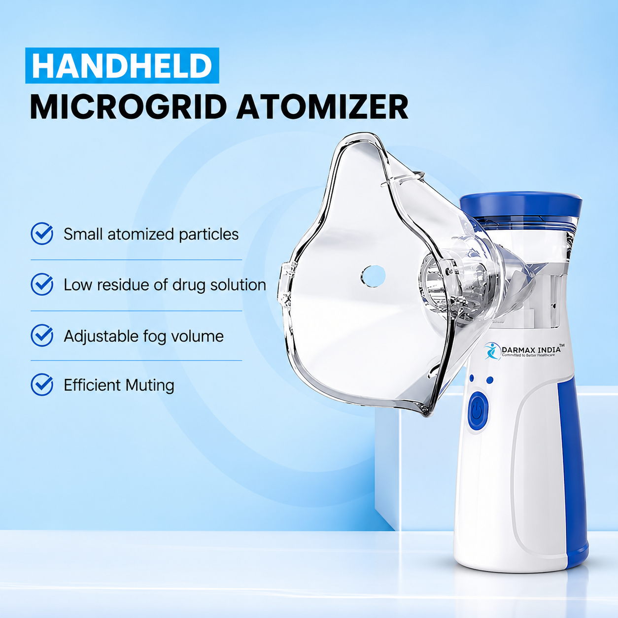 Handheld Portable Mesh Nebulizer | Silent One-Touch Operation |