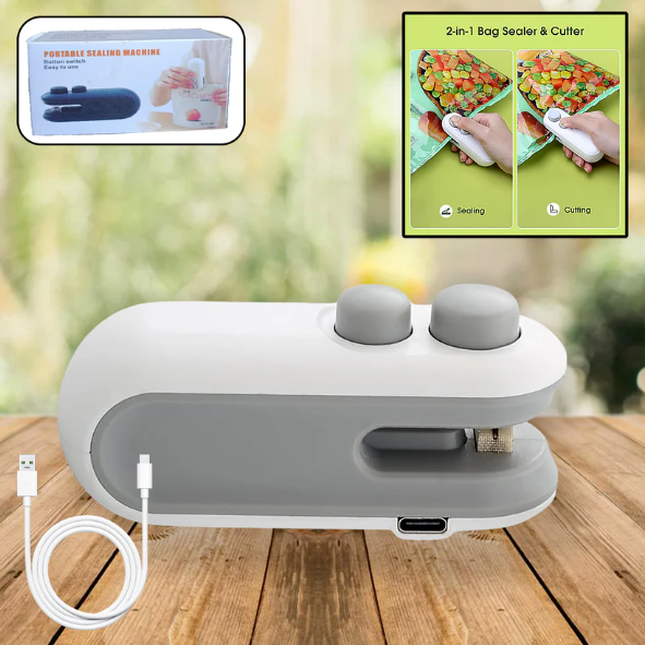 Mini Bag Sealer 2 in 1 Portable Heat Seal & Cutter