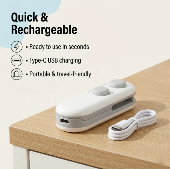 Mini Bag Sealer 2 in 1 Portable Heat Seal & Cutter