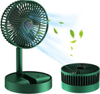 Table Fan (White) – Portable Folding, Rechargeable USB Type-C Fan with 3 Speed Setting